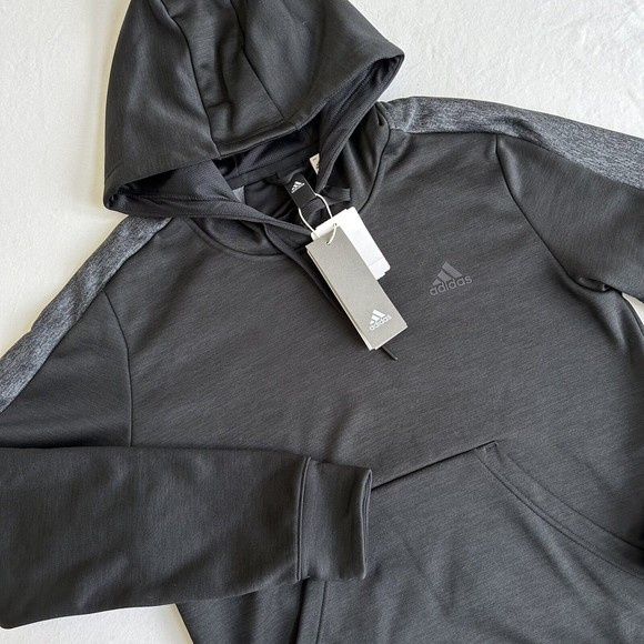 adidas Tops - Adidas TI Fleece Po Pullover Hoodie Size LARGE Black Sweatshirt Womens NEW